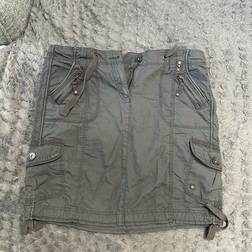 Dalia Collection Green Mini Cargo Skirt